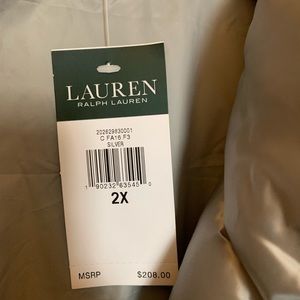 Women’s 2X Ralph Lauren Silver Puffer Vest